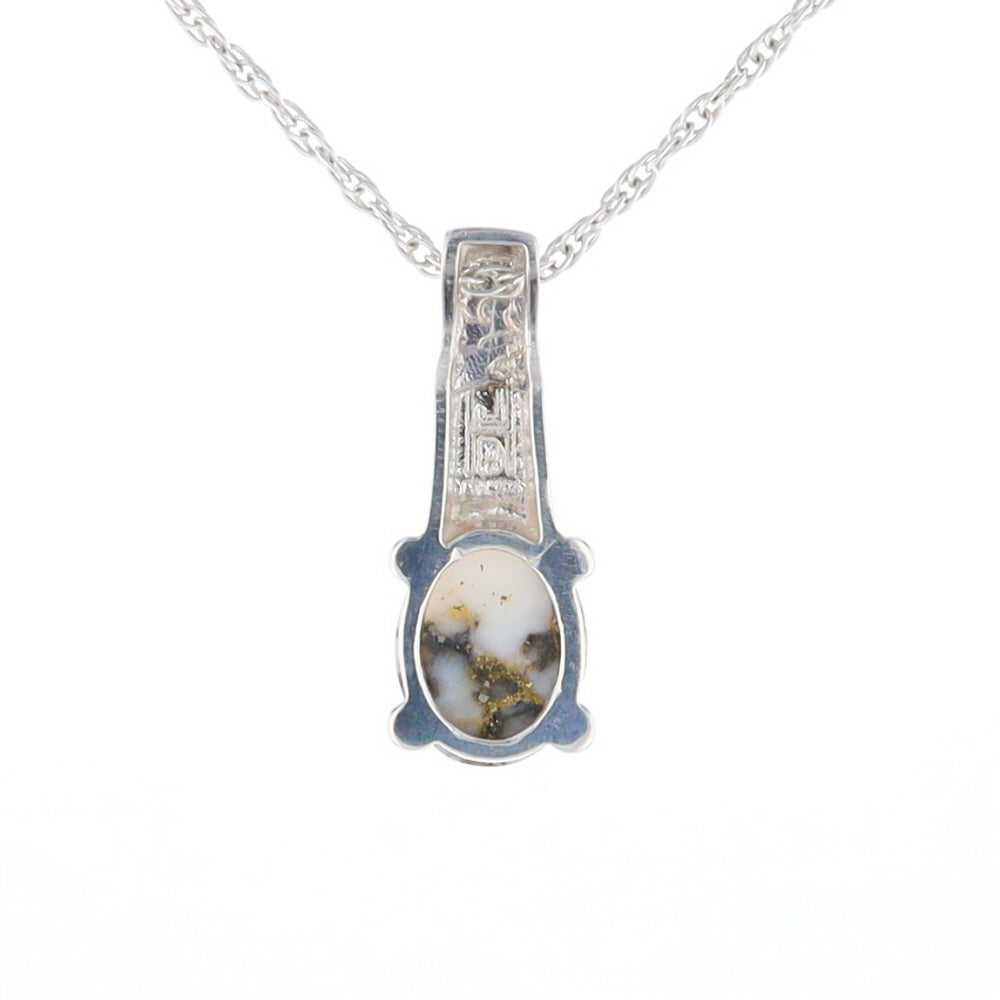 Gold Quartz Cabochon Pendant