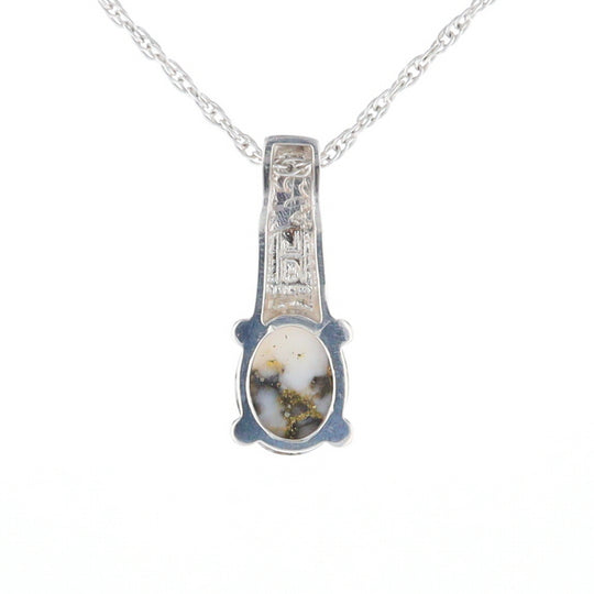 Gold Quartz Cabochon Pendant