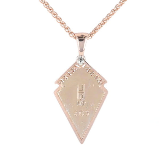 Malachite Kite Shape Inlaid Pendant with 0.19ctw Diamonds