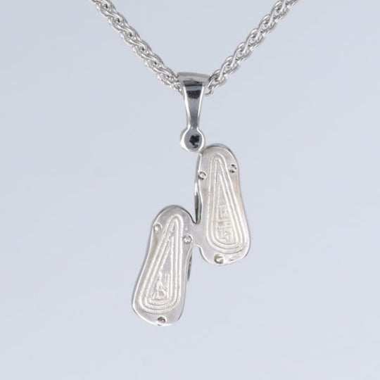 Opal Pendant Sandals Double Inlaid Design with .02ct Round Diamond