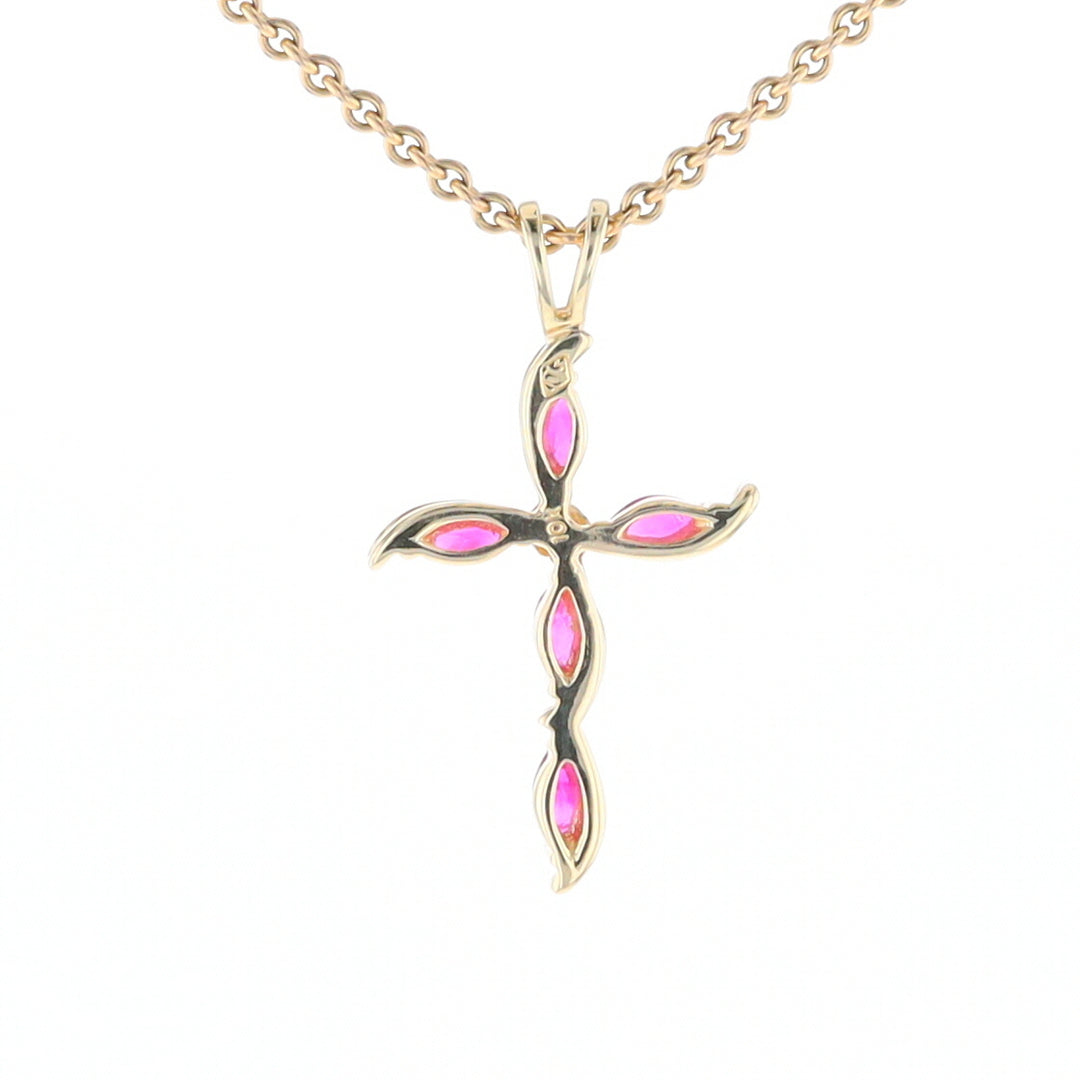 Marquise Ruby Cross