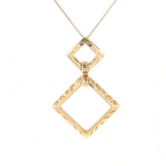 Yellow Sapphire Double Square Necklace