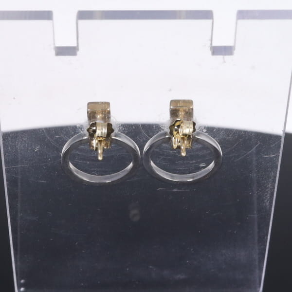 Opal Earrings Rectangle Inlaid Knocker Design Studs