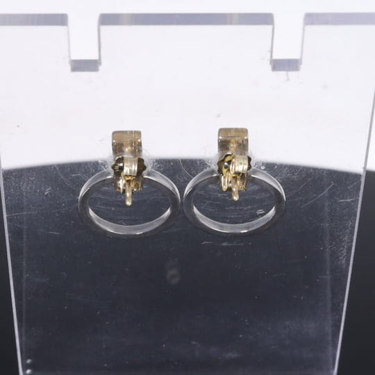 Opal Earrings Rectangle Inlaid Knocker Design Studs