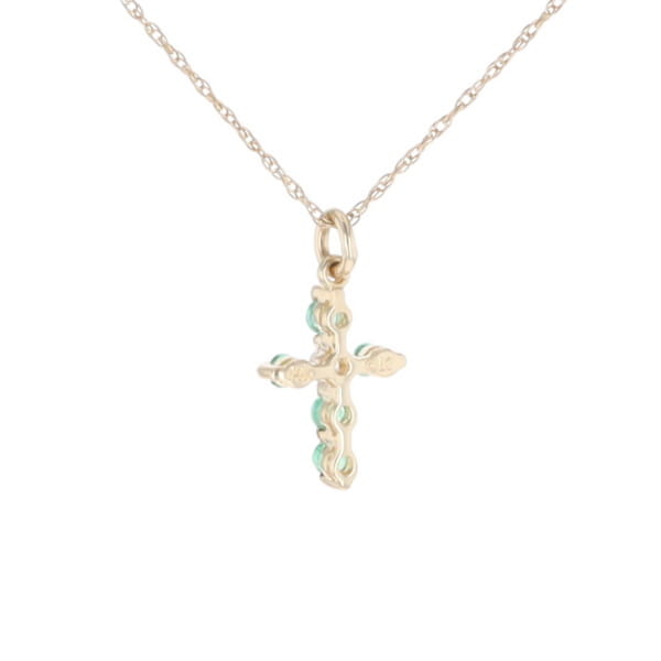 Small Emerald Cross Pendant
