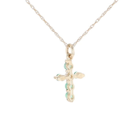 Small Emerald Cross Pendant