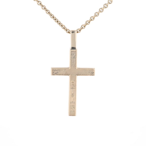 Gold Quartz Pendant 4 Section Inlaid Cross Pendant