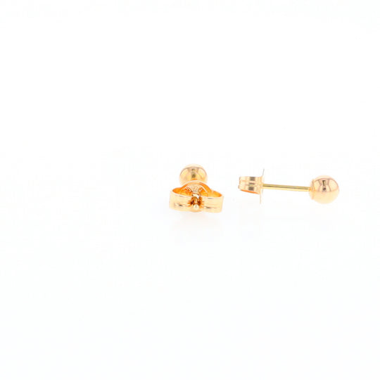 Gold Ball Stud Earrings