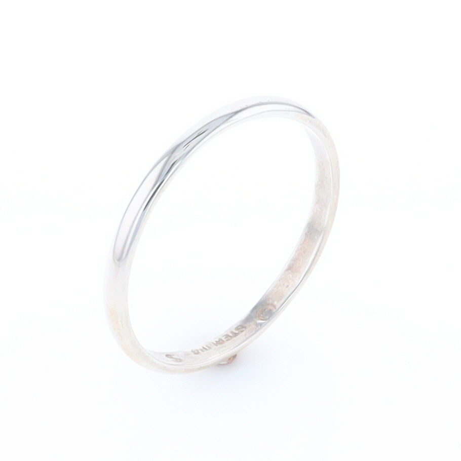 Men's Flat Silver Wedding Band