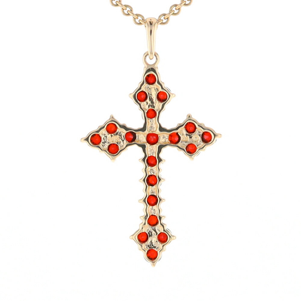 Vintage Garnet Cluster Cross