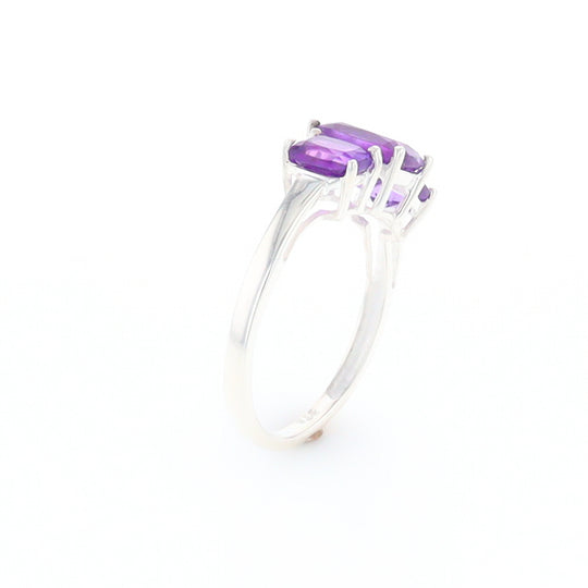 3-Stone Amethyst Ring