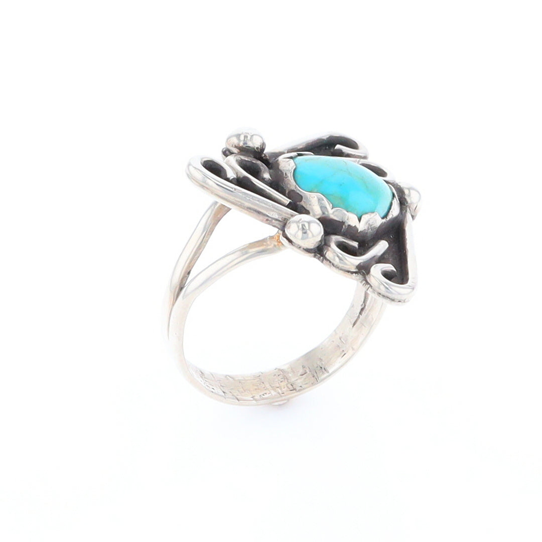 Triangle Design Turquoise Ring