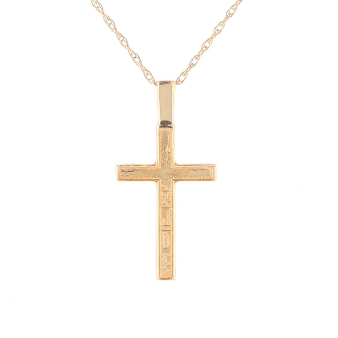 Three Section Gold Quartz Cross - G2