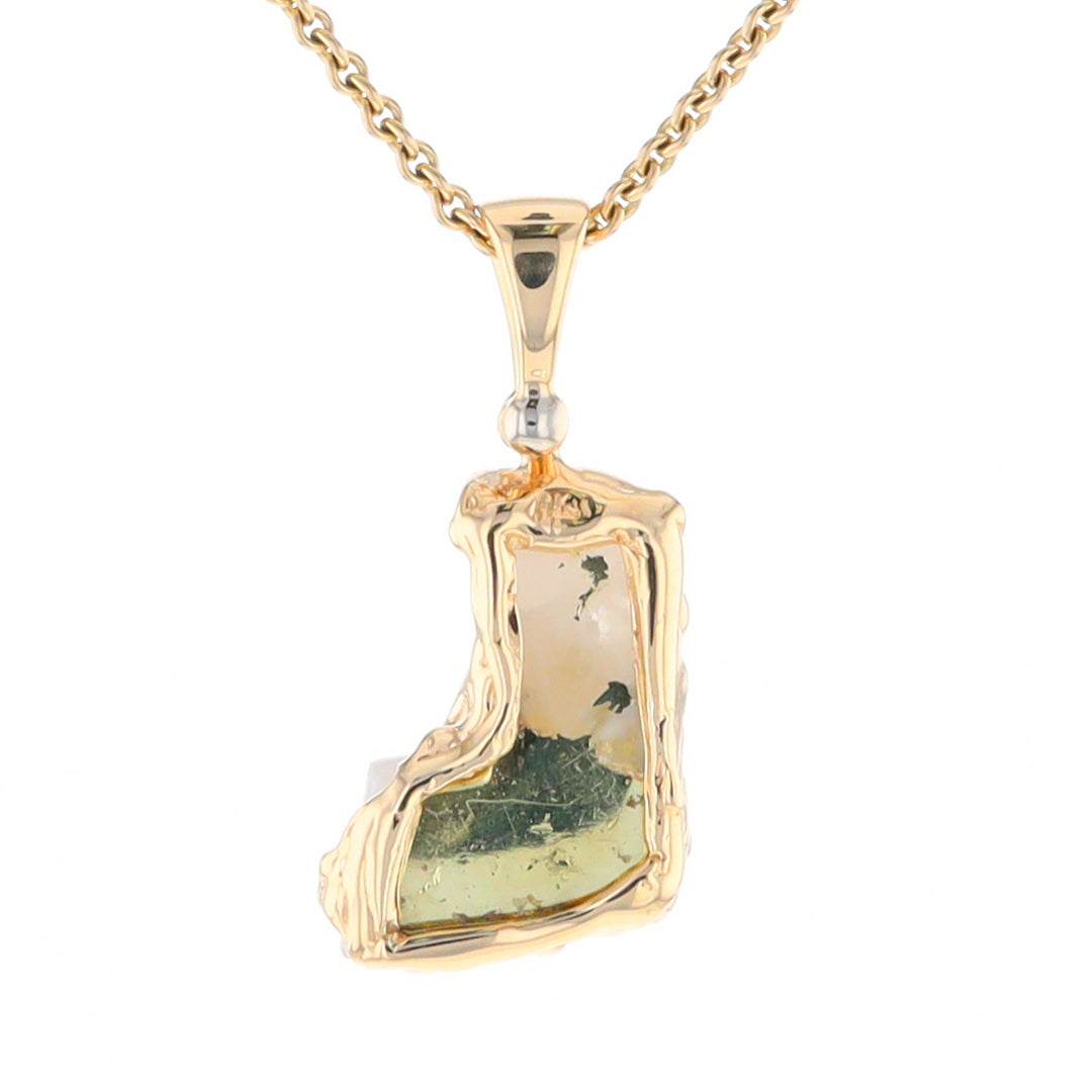 Gold Quartz Freeform Pendant (G2)