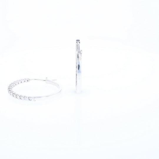 Cubic Zirconia Hoop Earrings