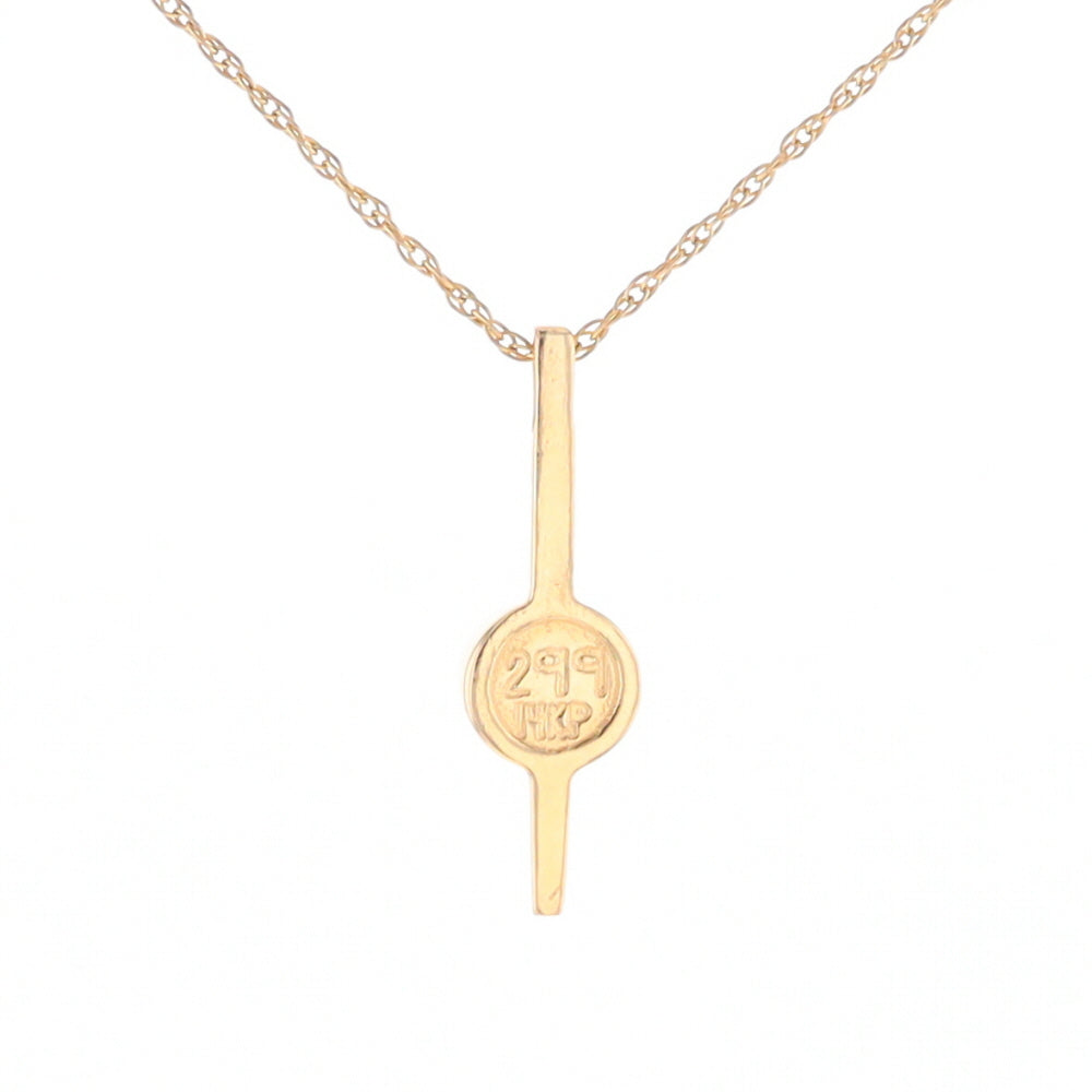 Gold Quartz Necklace Bar Design Round Superior Quality Inlaid Pendant