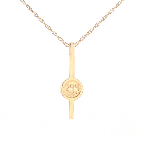 Gold Quartz Necklace Bar Design Round Superior Quality Inlaid Pendant