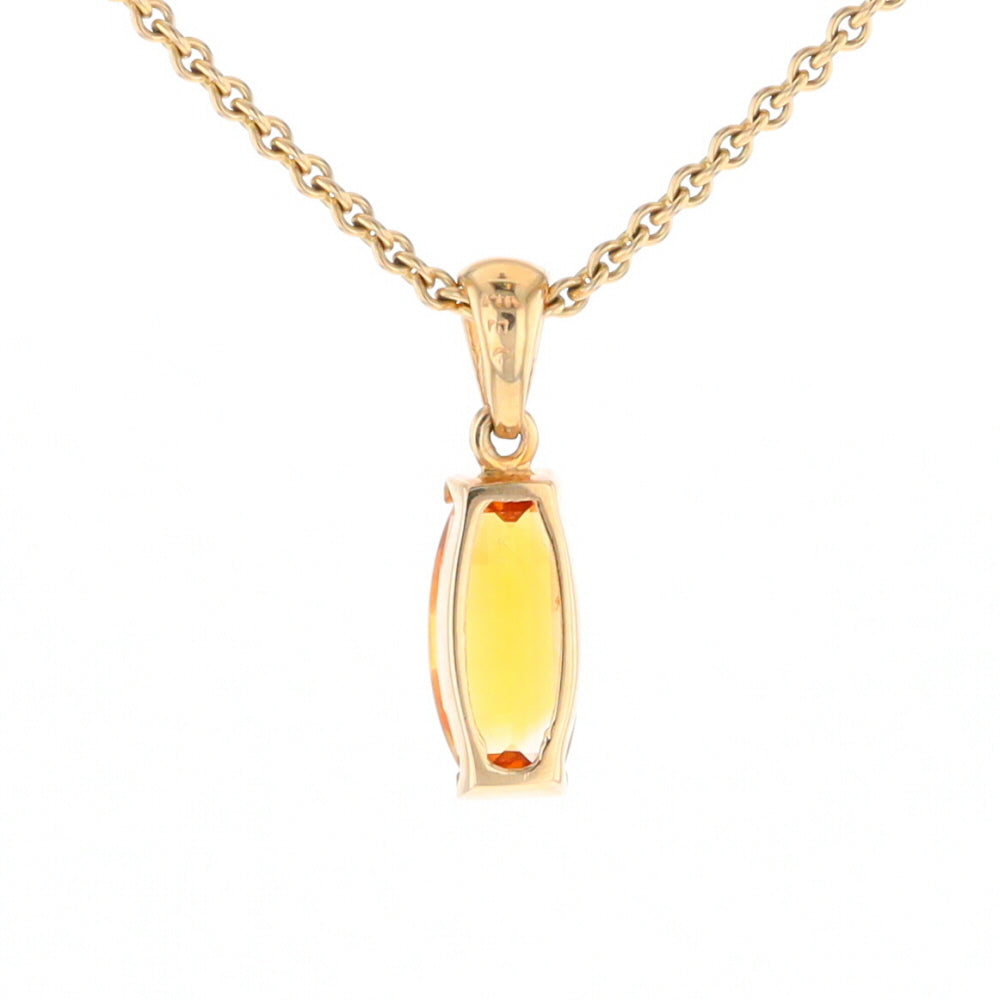 Fancy Cut Citrine Solitaire Pendant