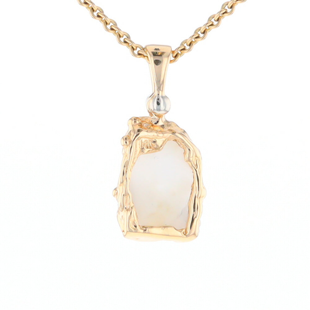 Rough Gold Quartz Freeform pendant