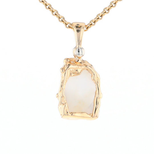 Rough Gold Quartz Freeform pendant