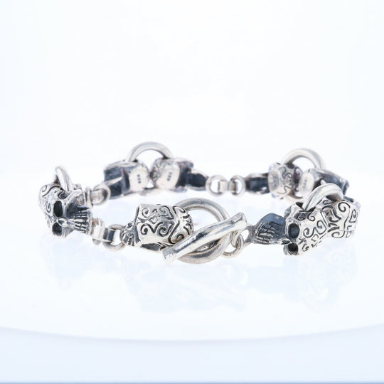 Silver Skull Bracelet