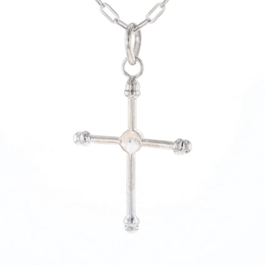Silver Peridot Cross