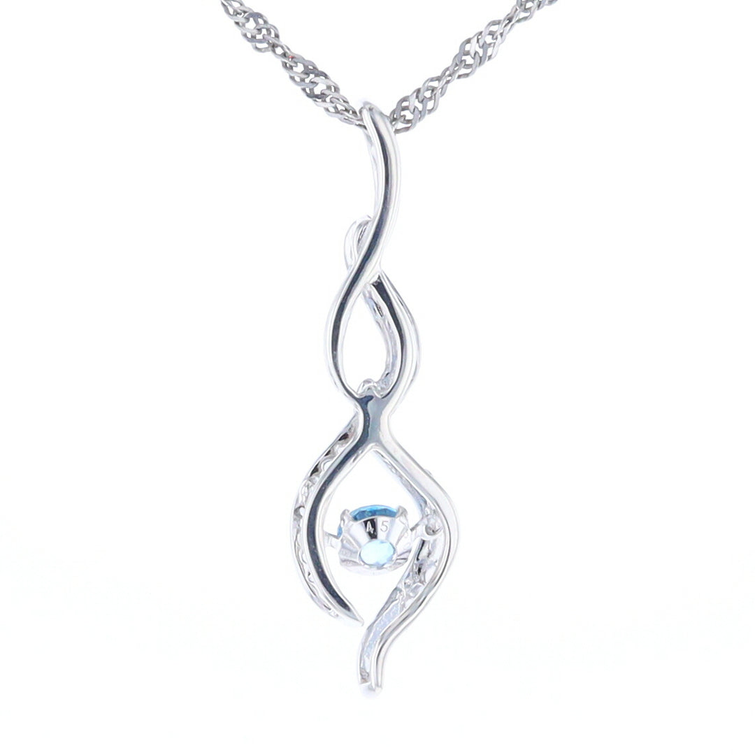 Floating Topaz Twisted Pendant