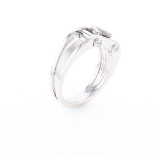 Men's Contemporary White Gold Industrial Brown Diamond Ring