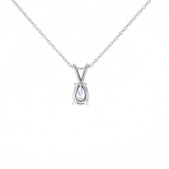 Pear Diamond Solitaire Pendant