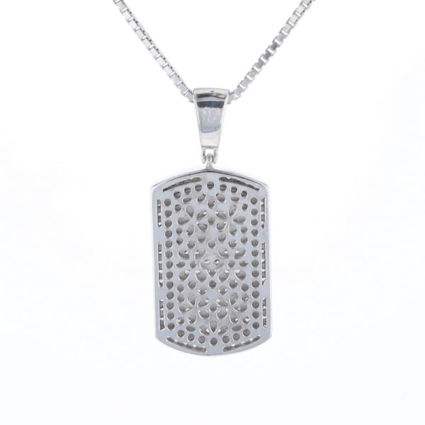 Cubic Zirconia Dog Tag Necklace