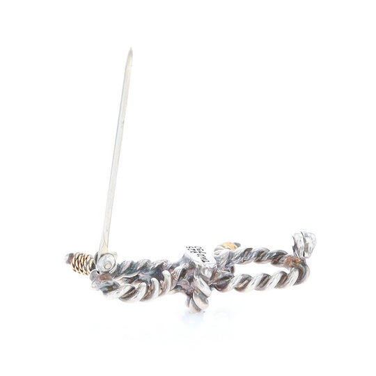 Silver and Gold Bow Pin from Tiffany & Co.