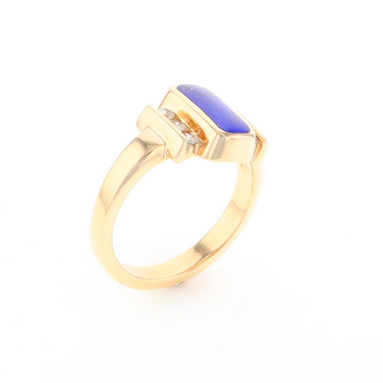 Lapis 0.24ctw Diamond Ring