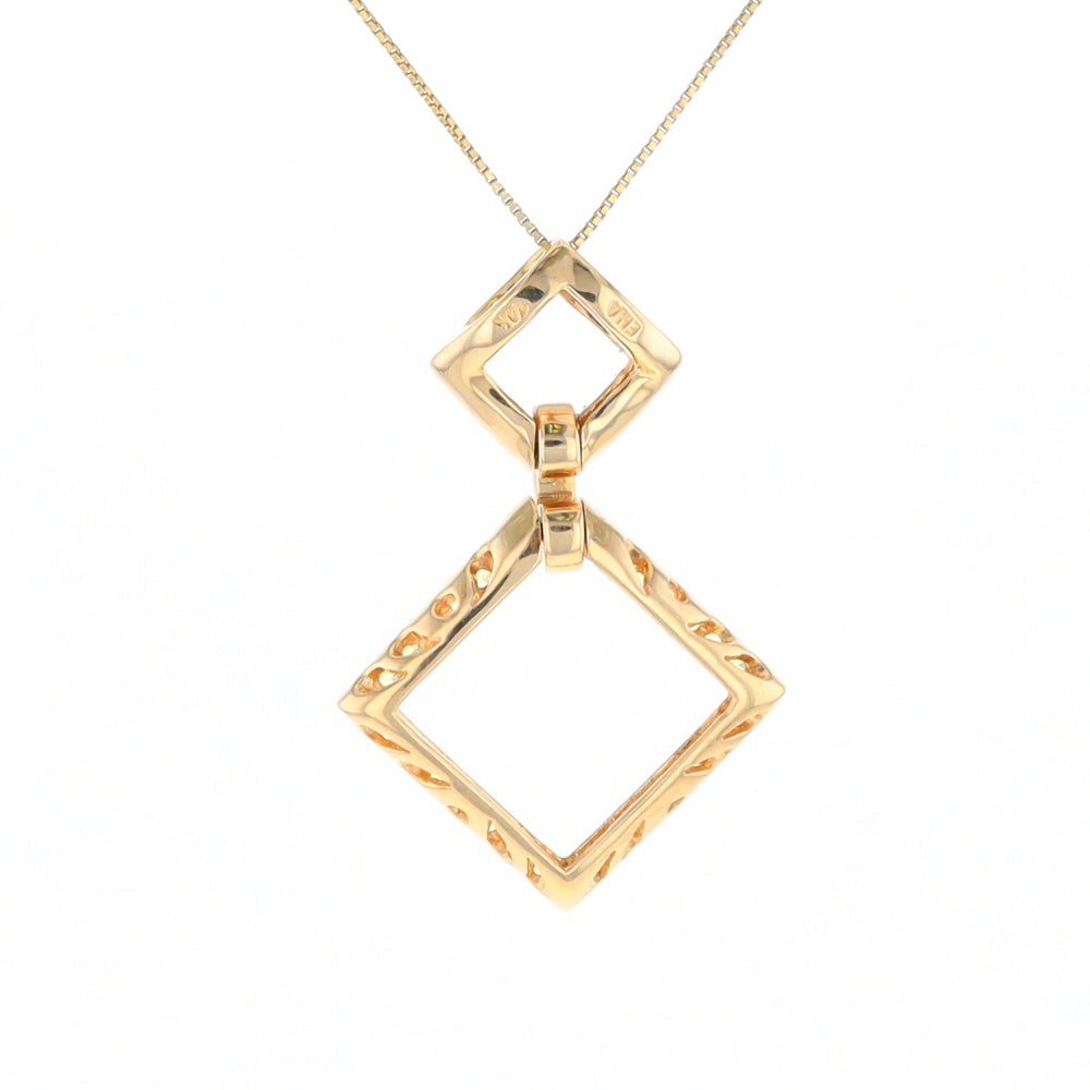 Yellow Sapphire Double Square Necklace