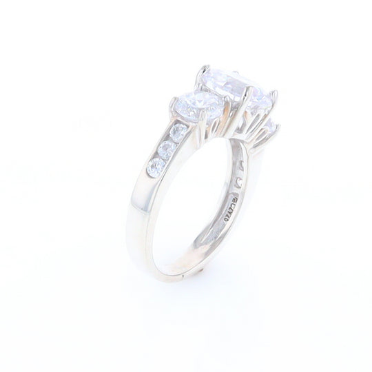 Three Stone Cubic Zirconia Ring