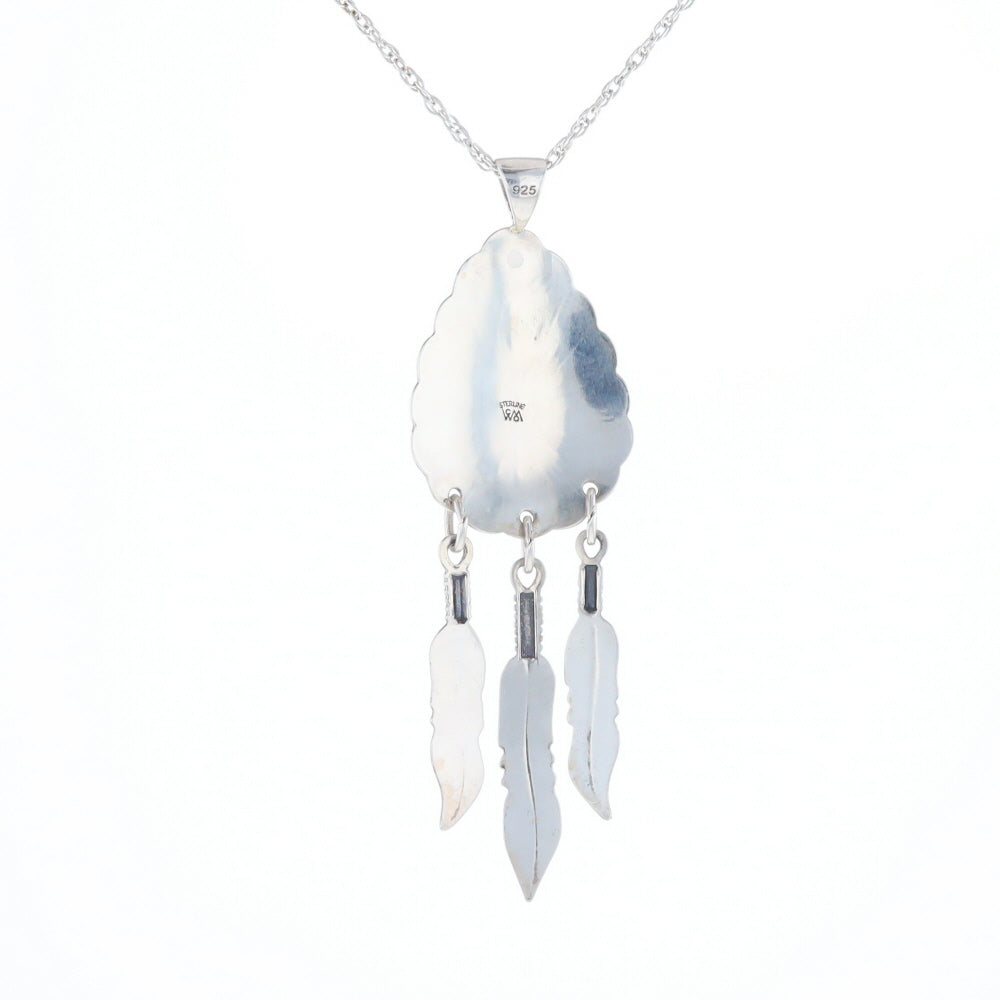 Native Feather Dangle Pendant