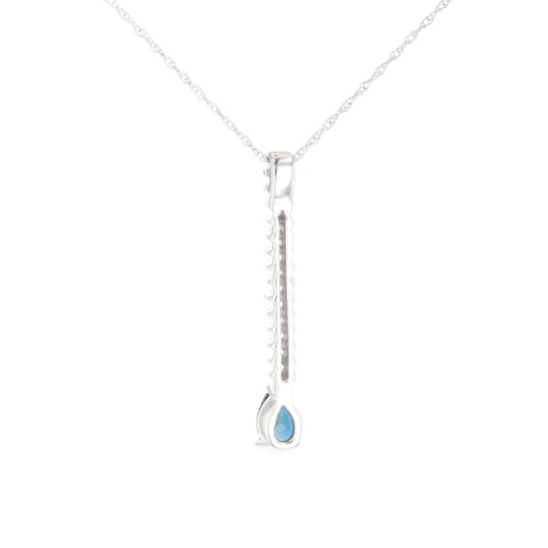 Pear Blue Sapphire Drop Pendant