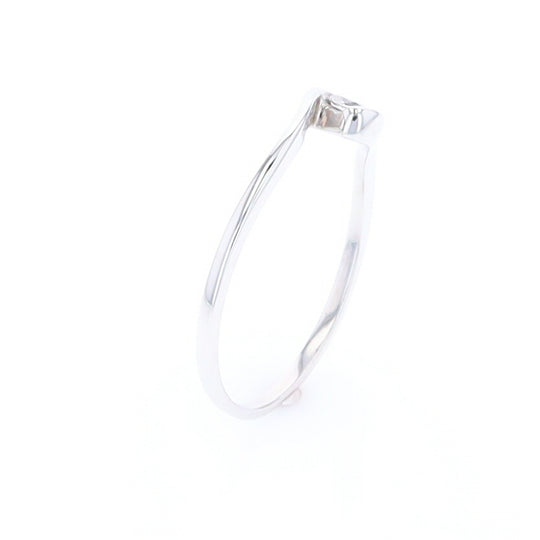 White Gold Wrap Solitaire Ring