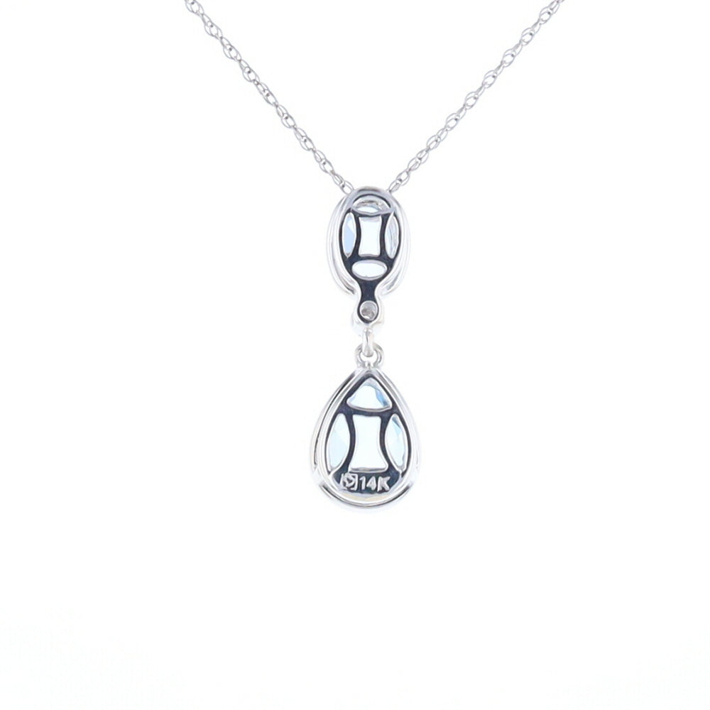 Oval and Pear-Shaped Aquamarine Pendant