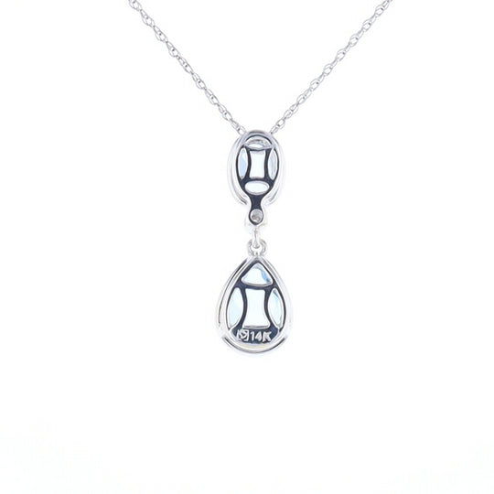 Oval and Pear-Shaped Aquamarine Pendant