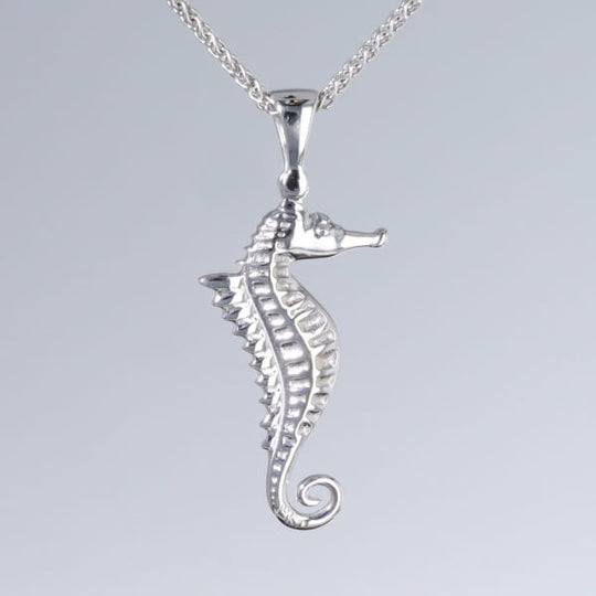 Opal Pendant Inlaid Realistic Sea Horse Design