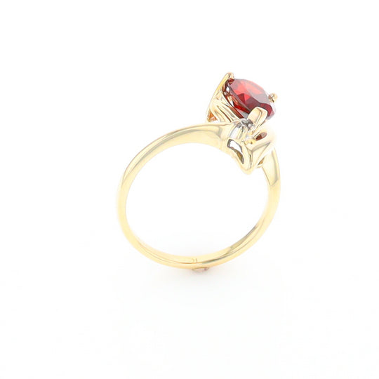 Pear Garnet Ring