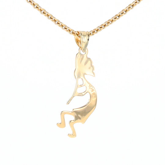 Black Hills Gold Yellow & Rose Gold Kokopelli Pendant