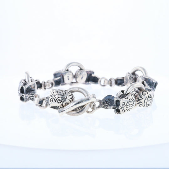 Silver Skull Bracelet