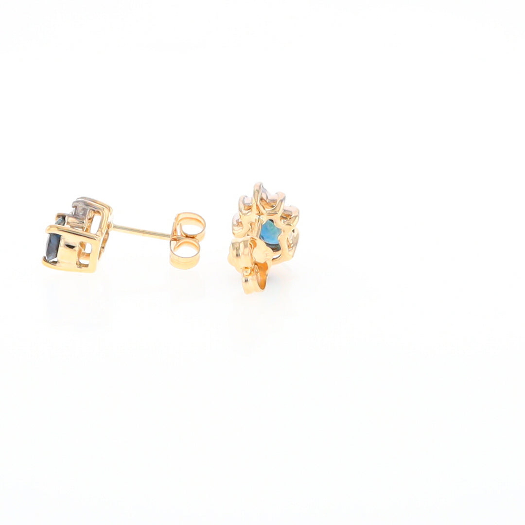 Pear Sapphire & Diamond Earrings