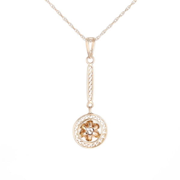 Buttercup Filigree Vintage Pendant