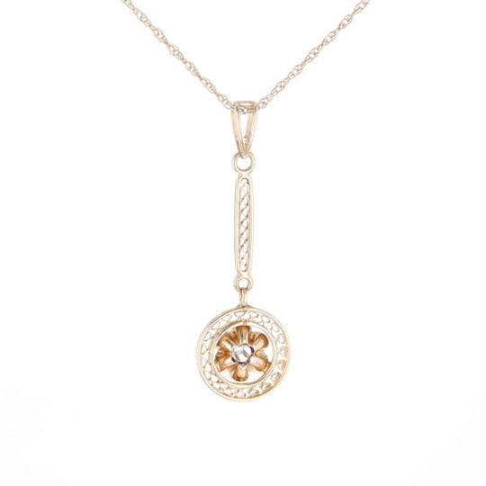 Buttercup Filigree Vintage Pendant