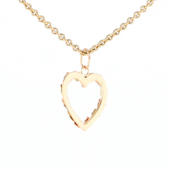 Black Hills Gold Heart Leaf Pendant