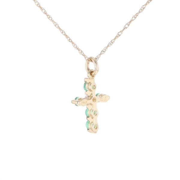 Small Emerald Cross Pendant