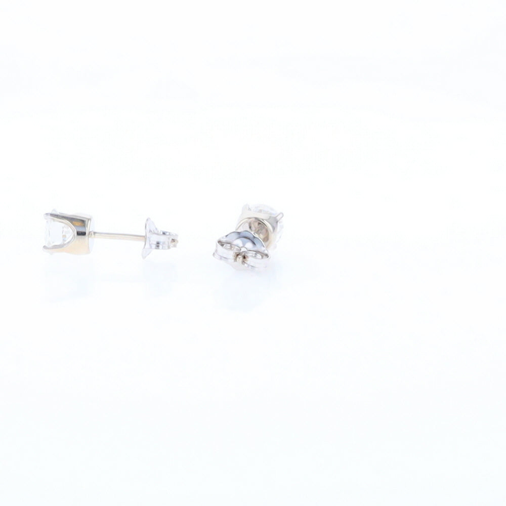 Moissanite Solitaire Stud Earrings