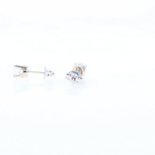 Moissanite Solitaire Stud Earrings